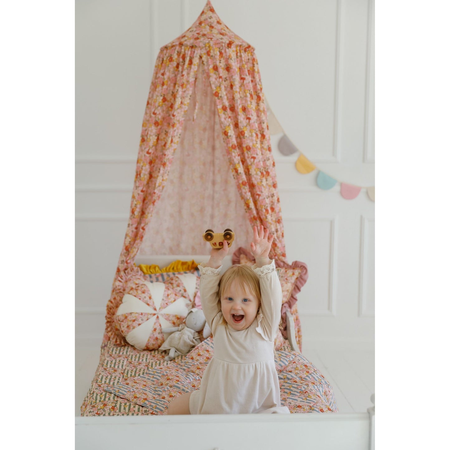Organic Cotton Canopy - Spring Garden