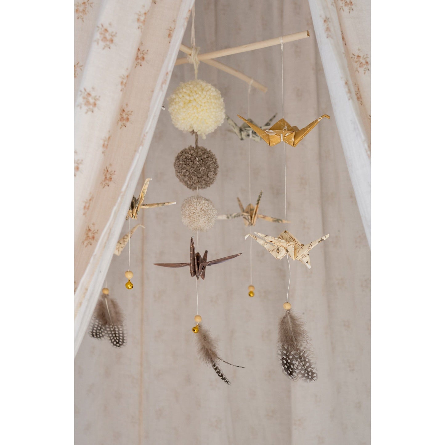 Origami Nursery Mobile - Gold Dust