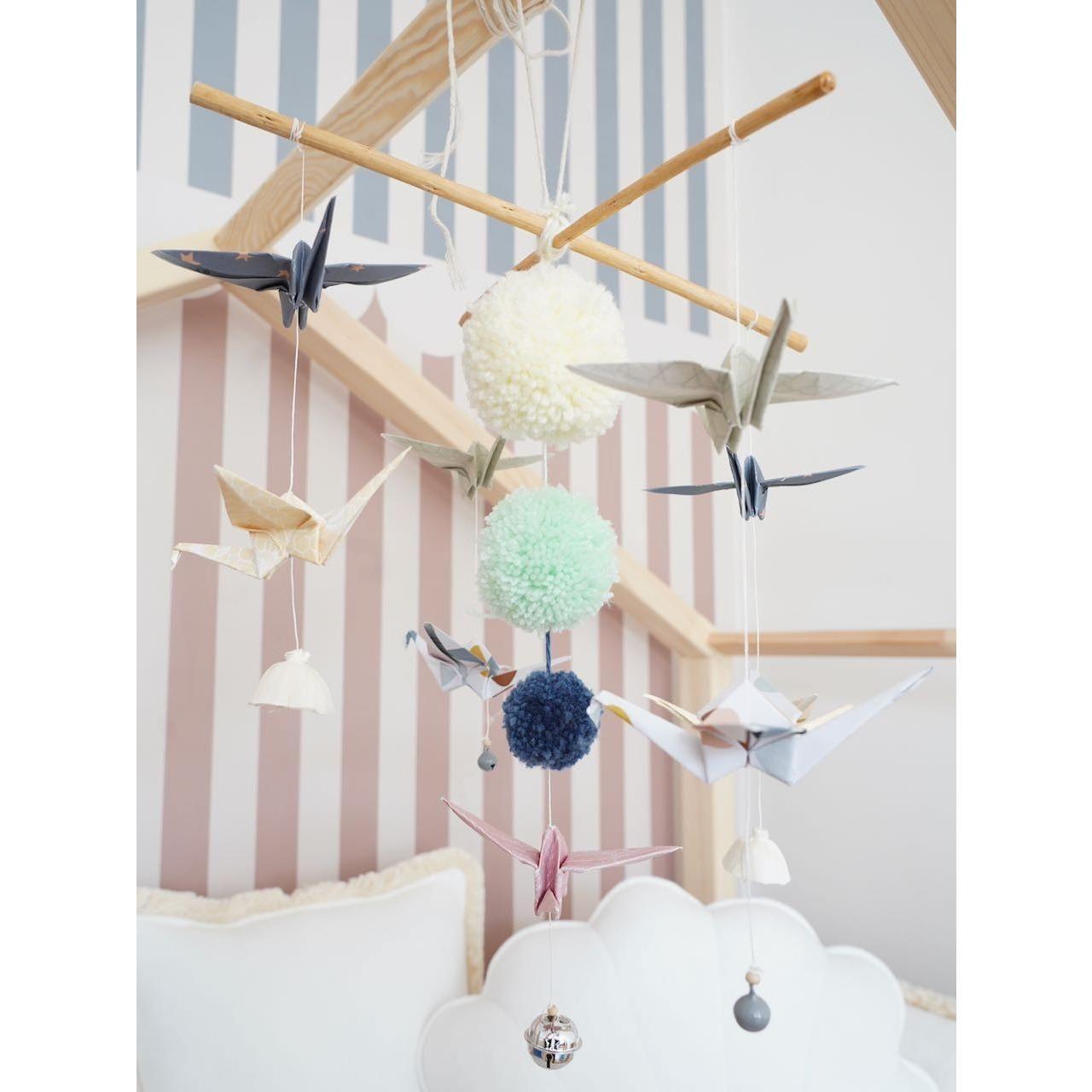 Origami Nursery Mobile - Pastel Colors