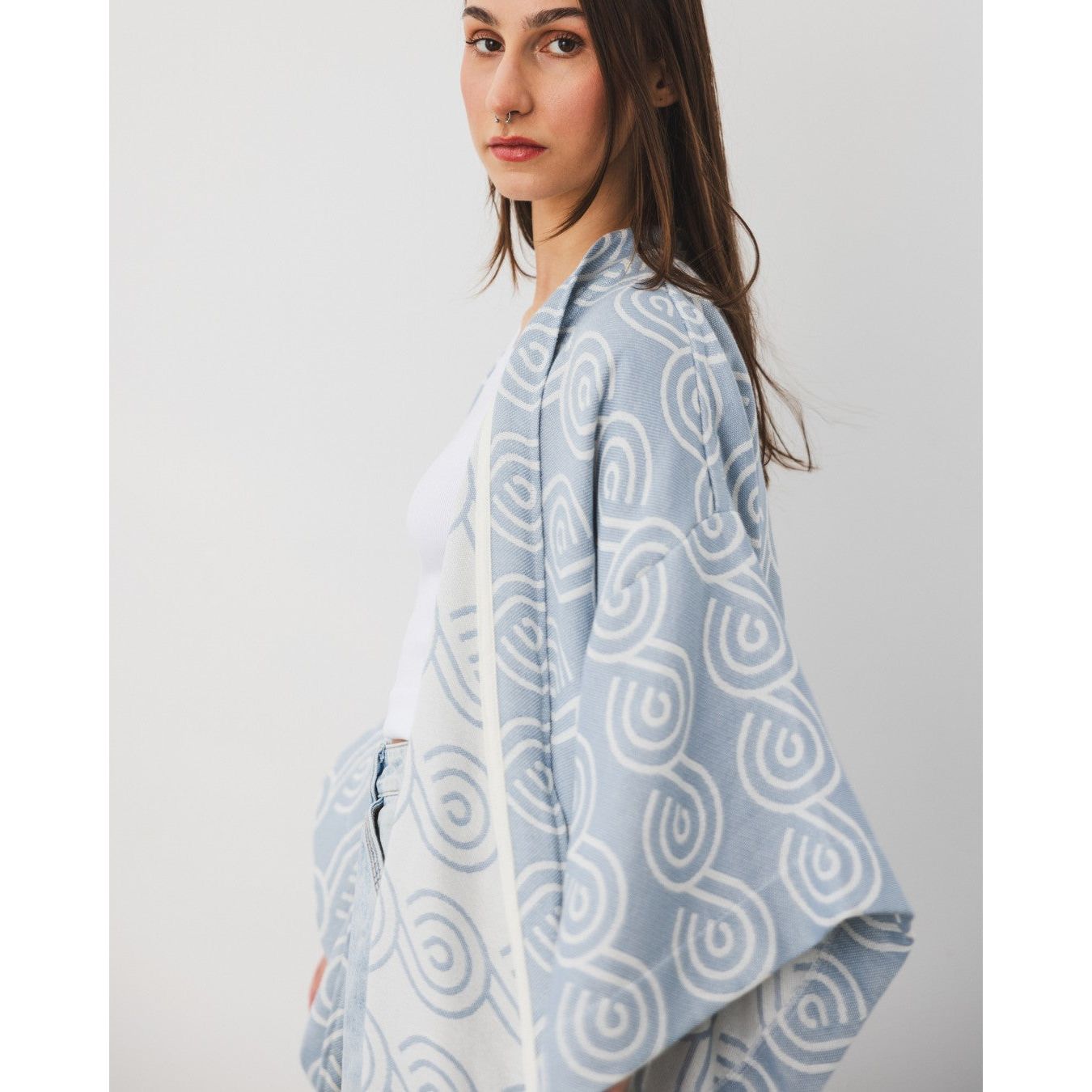 Bamboo Kimono for Women - Blue