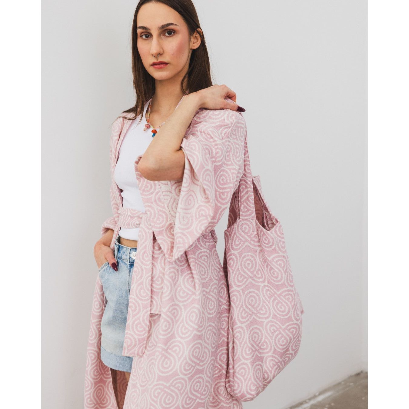 Bamboo Kimono for Women - Rose