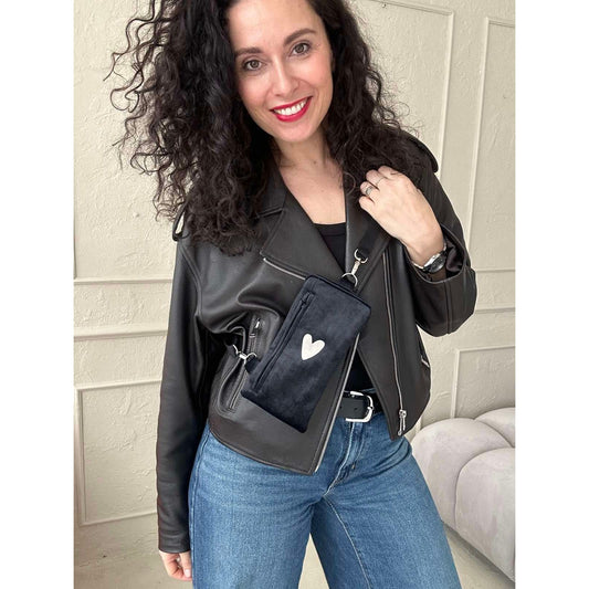 Phone Bag Heart - Black