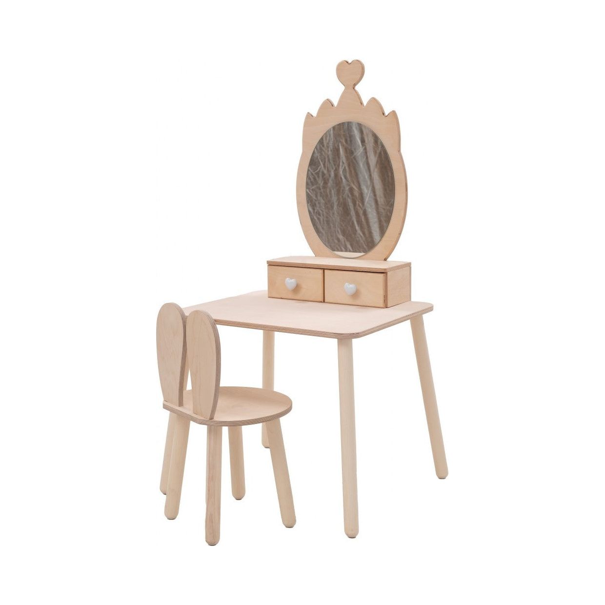 Princess Beauty Table with Mirror - Crown
