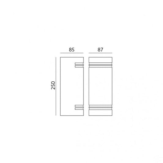 LED-Seinävalaisin QUAZAR 7 ylös/alas musta