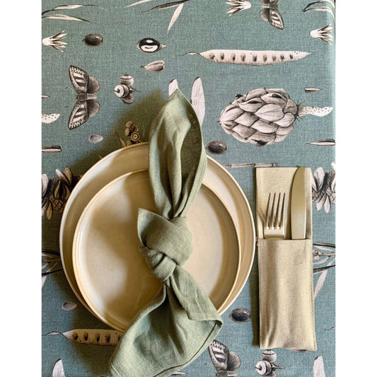 Rectangular Tablecloth - Seeds Aqua