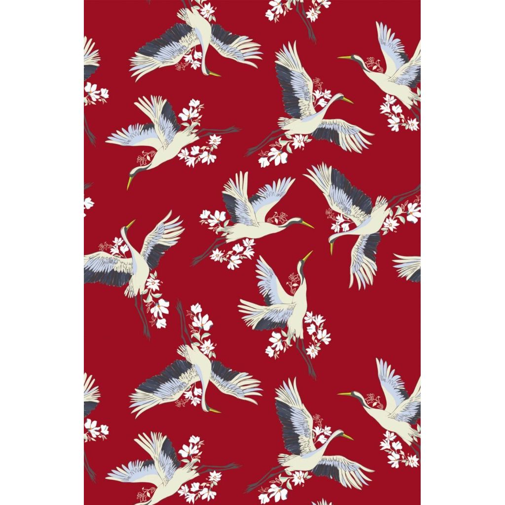 Red Floral Cranes (itseliimautuva)