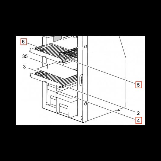 Thetford ritillÀhylly T1090, pienempi, hyllynpidin, etulevy - Kotikauppa