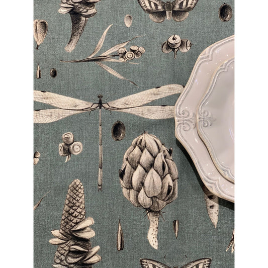 Round Tablecloth - Seeds Aqua