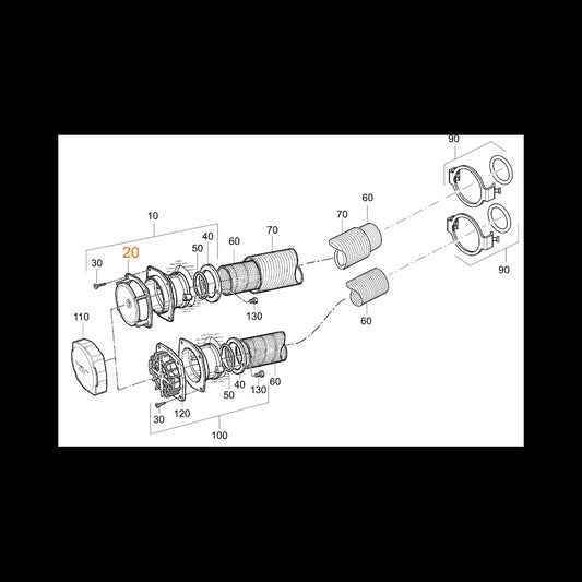 Truma seinäläpiviennin ulko-osa S 2200
