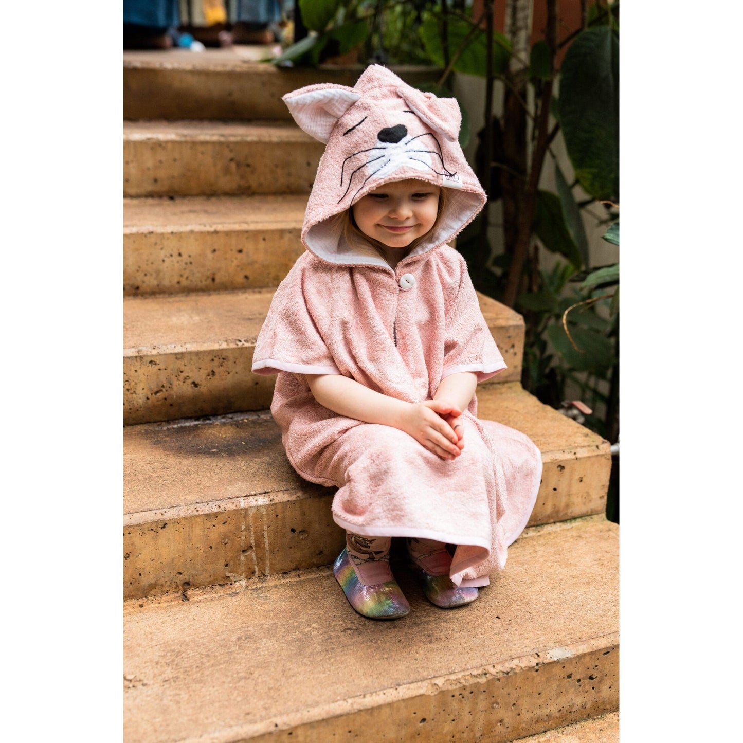 Short-Sleeve Poncho CAT- For TODDLERS (Size 82/86-116)