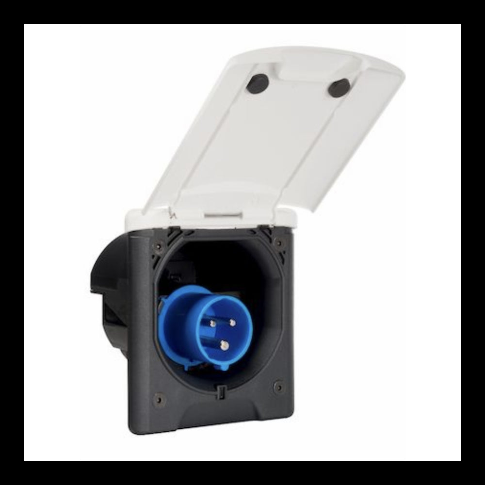 Sisäänottorasia 230V, valkoinen, CEE  Upotettava, 13, magneettikansi | 1000222 | 4011721166100 | Kotikauppa |