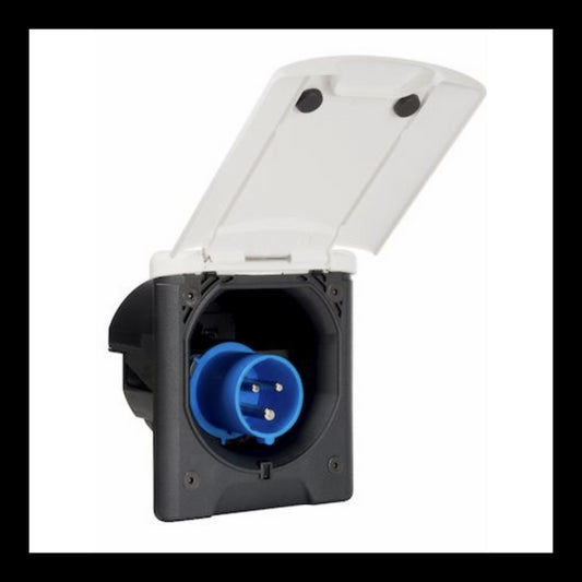 Sisäänottorasia 230V, valkoinen, CEE  Upotettava, 13, magneettikansi | 1000222 | 4011721166100 | Kotikauppa |
