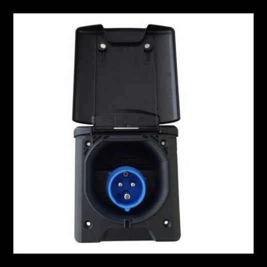Sisäänottorasia 230V, CEE, musta upotettava, 13, magneettikansi | 1000228 | 4011721166094 | Kotikauppa |