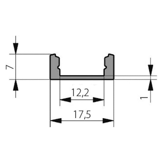 SLIMLINE 7 MEK LISÄTAR PROFIILI 2M AL PCO 7