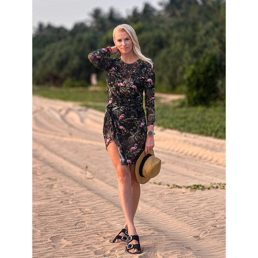 Eeva Tropics Tan Through Long-Sleeve Shirt