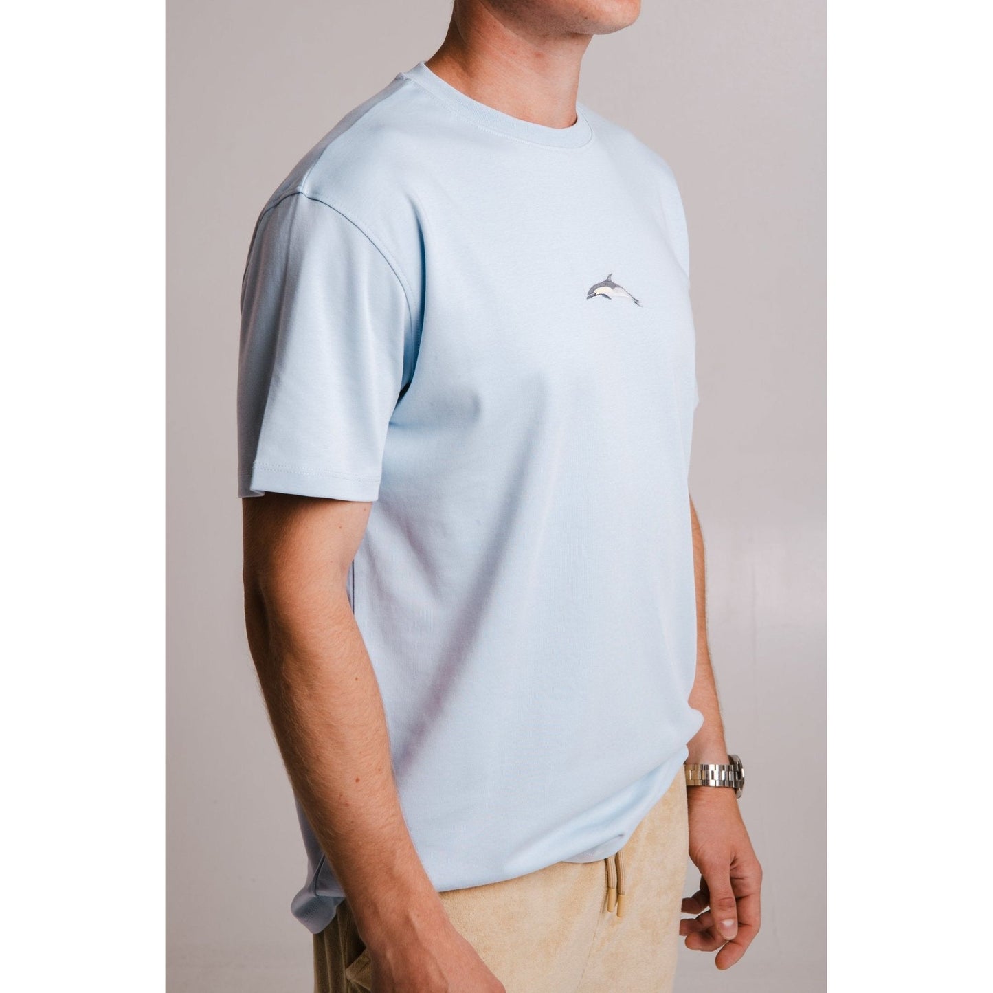 Dolphin Heavy T-shirt - Light Blue