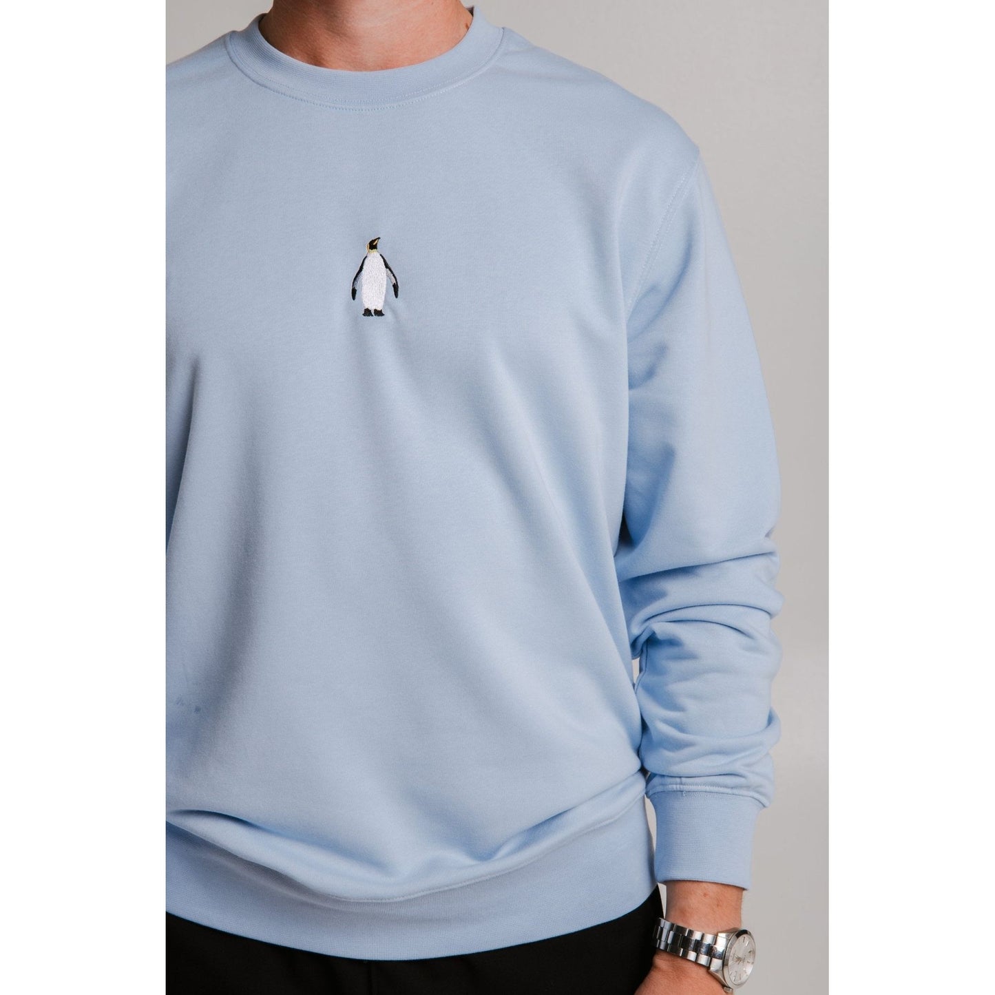 Emperor Penguin Soft Fleece Sweatshirt - Light Blue