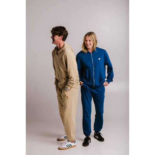 Lion Soft Fleece Full Zip Hoodie - Light Brown