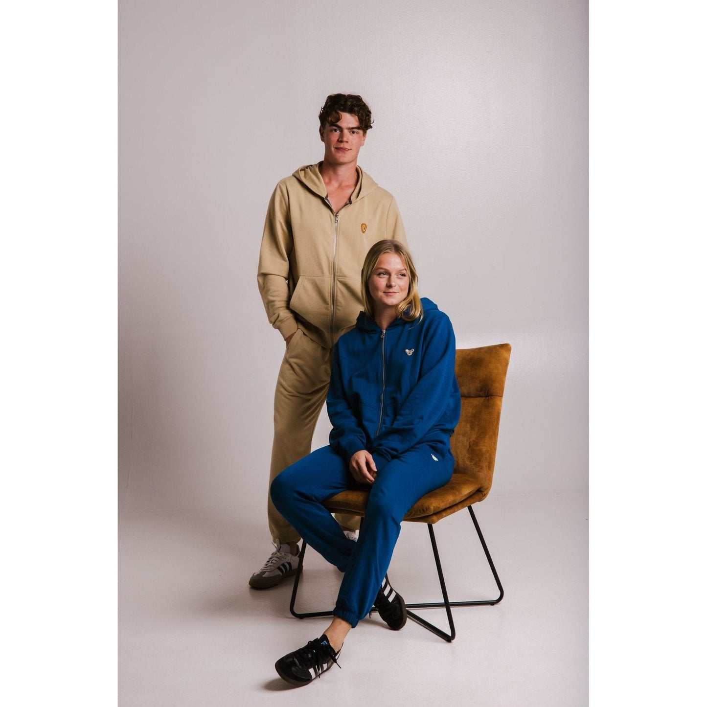 Lion Soft Fleece Full Zip Hoodie - Light Brown