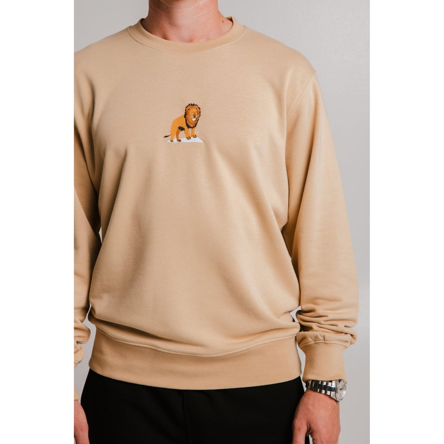 Lion Soft Fleece Sweatshirt - Light Brown