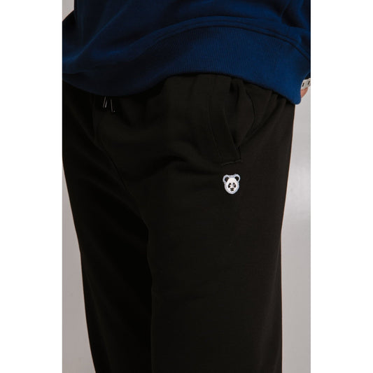 Panda Soft Fleece Sweatpants - Black