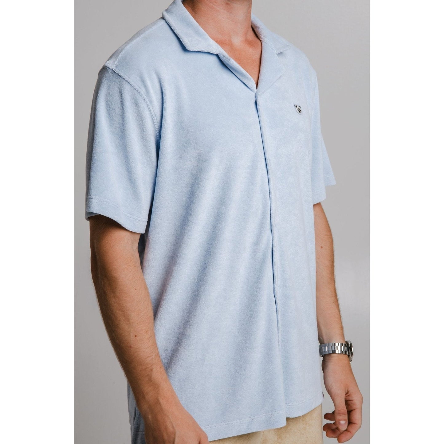 Panda Terry Shirt - Light Blue