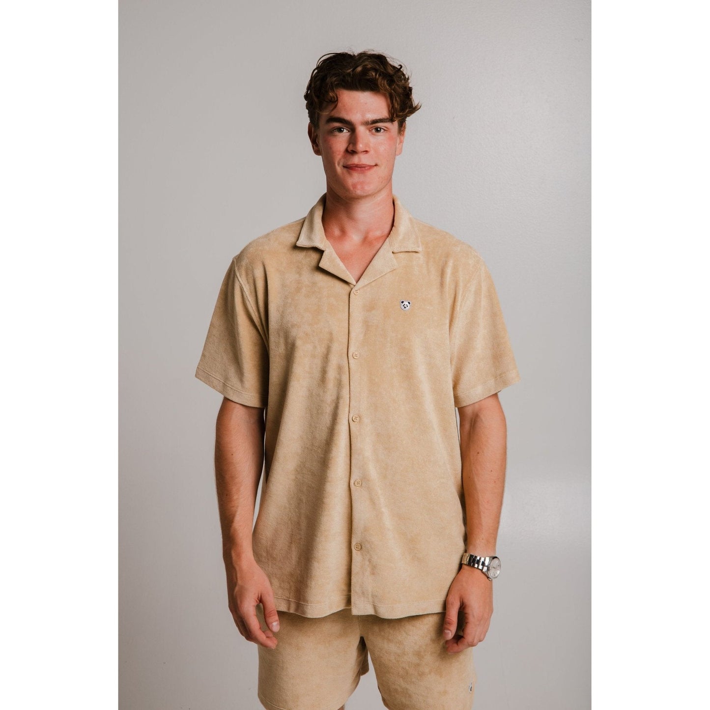 Panda Terry Shirt - Light Brown