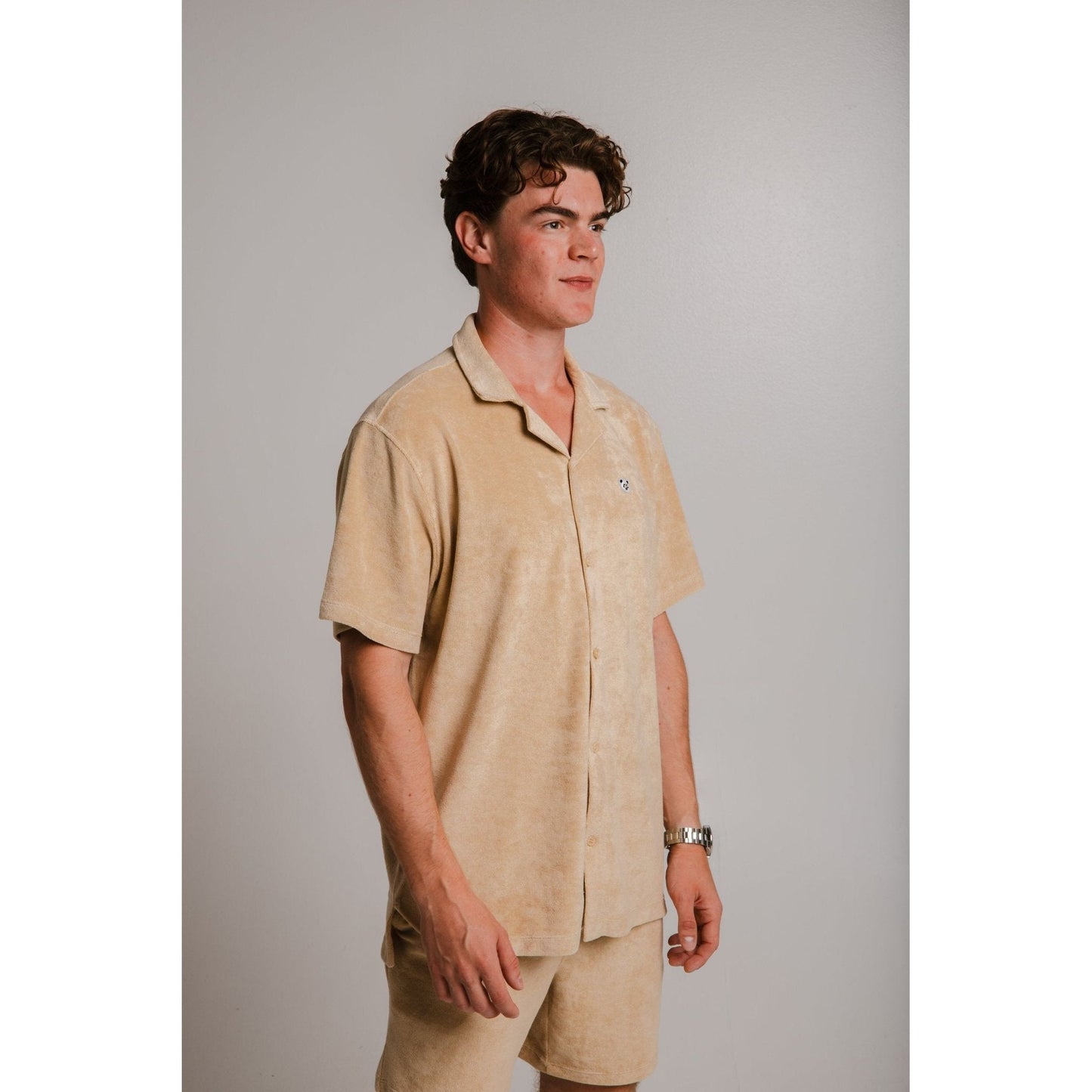 Panda Terry Shirt - Light Brown