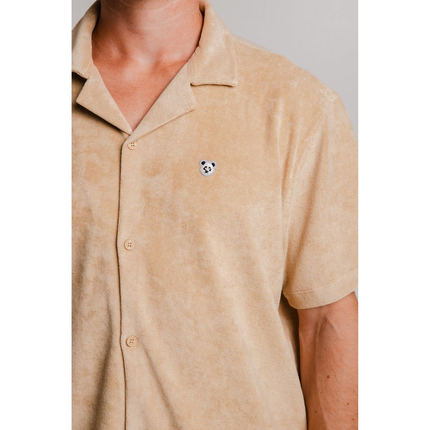 Panda Terry Shirt - Light Brown