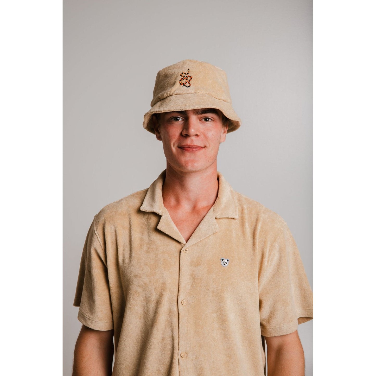 Panda Terry Shirt - Light Brown