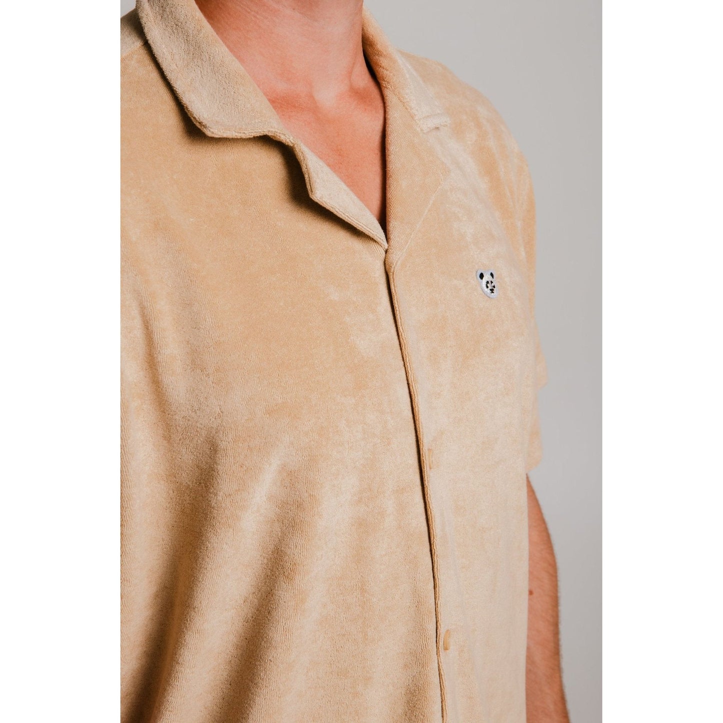 Panda Terry Shirt - Light Brown