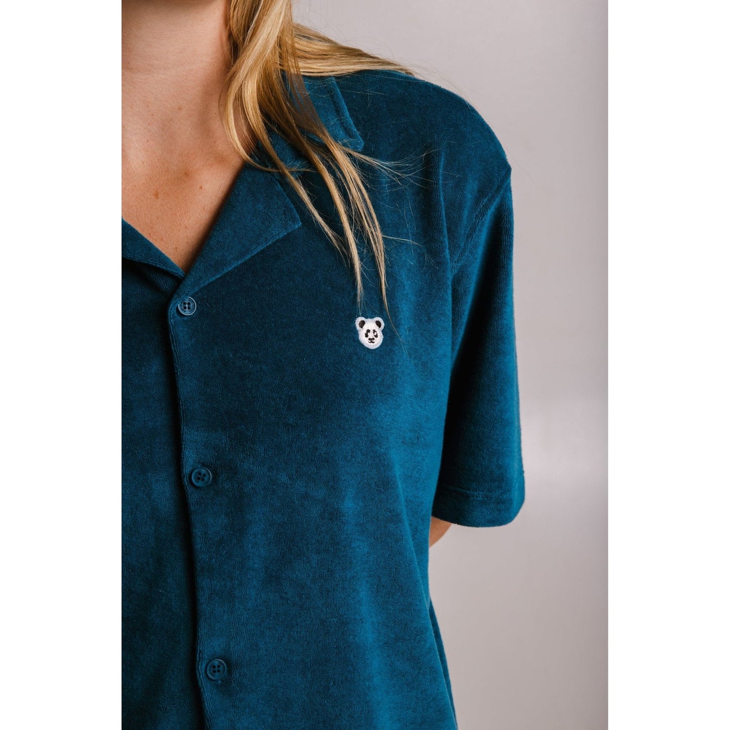 Panda Terry Shirt - Navy Blue