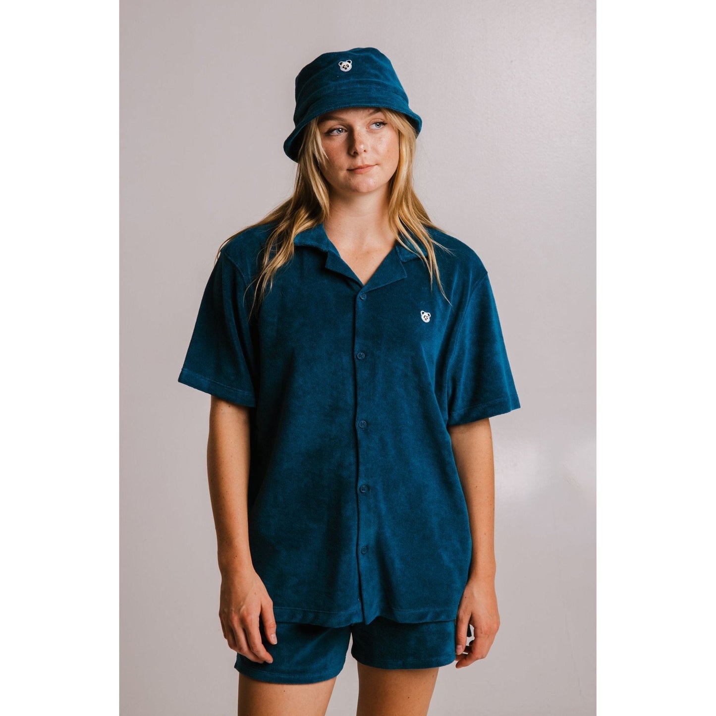 Panda Terry Shirt - Navy Blue