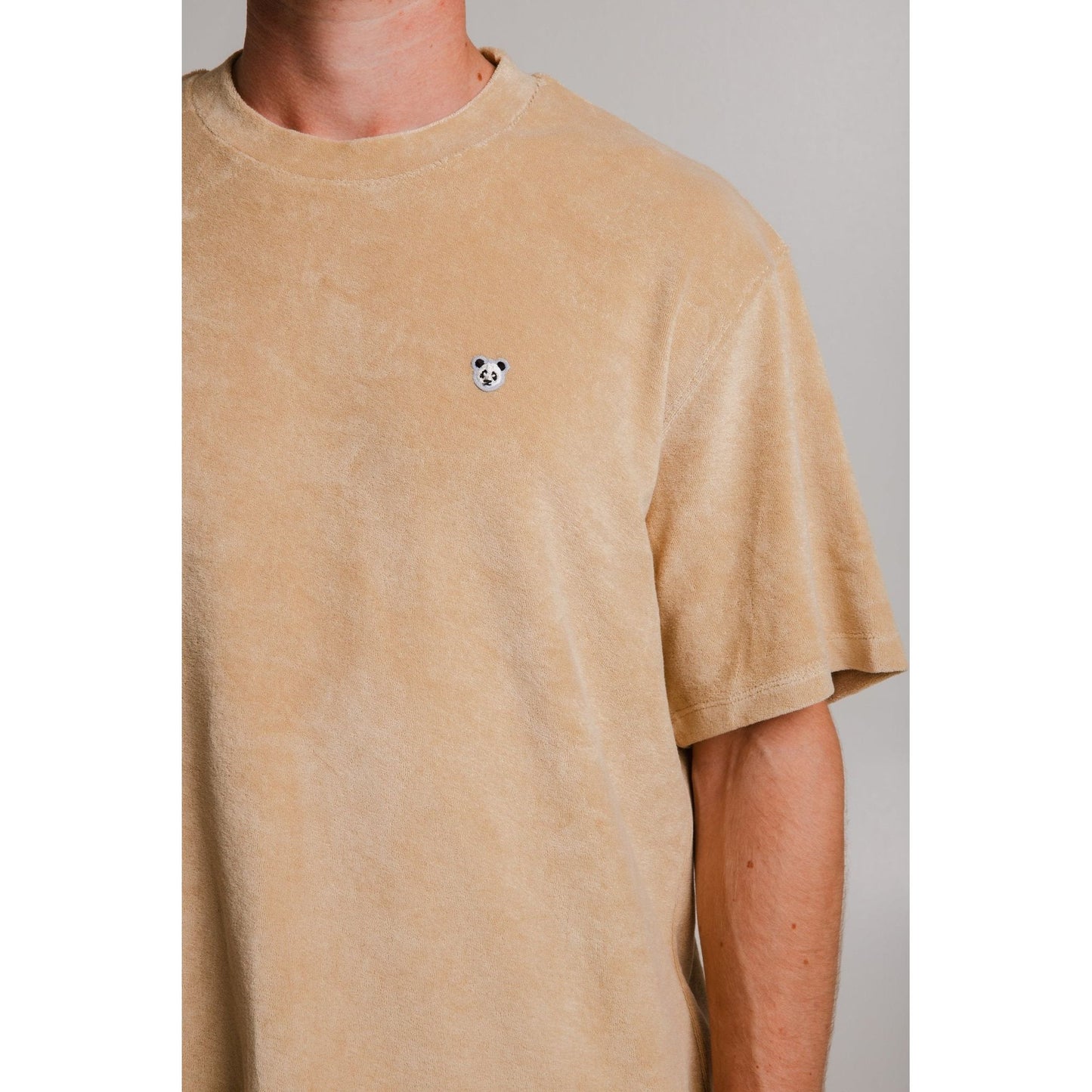 Panda Terry T-shirt - Light Brown