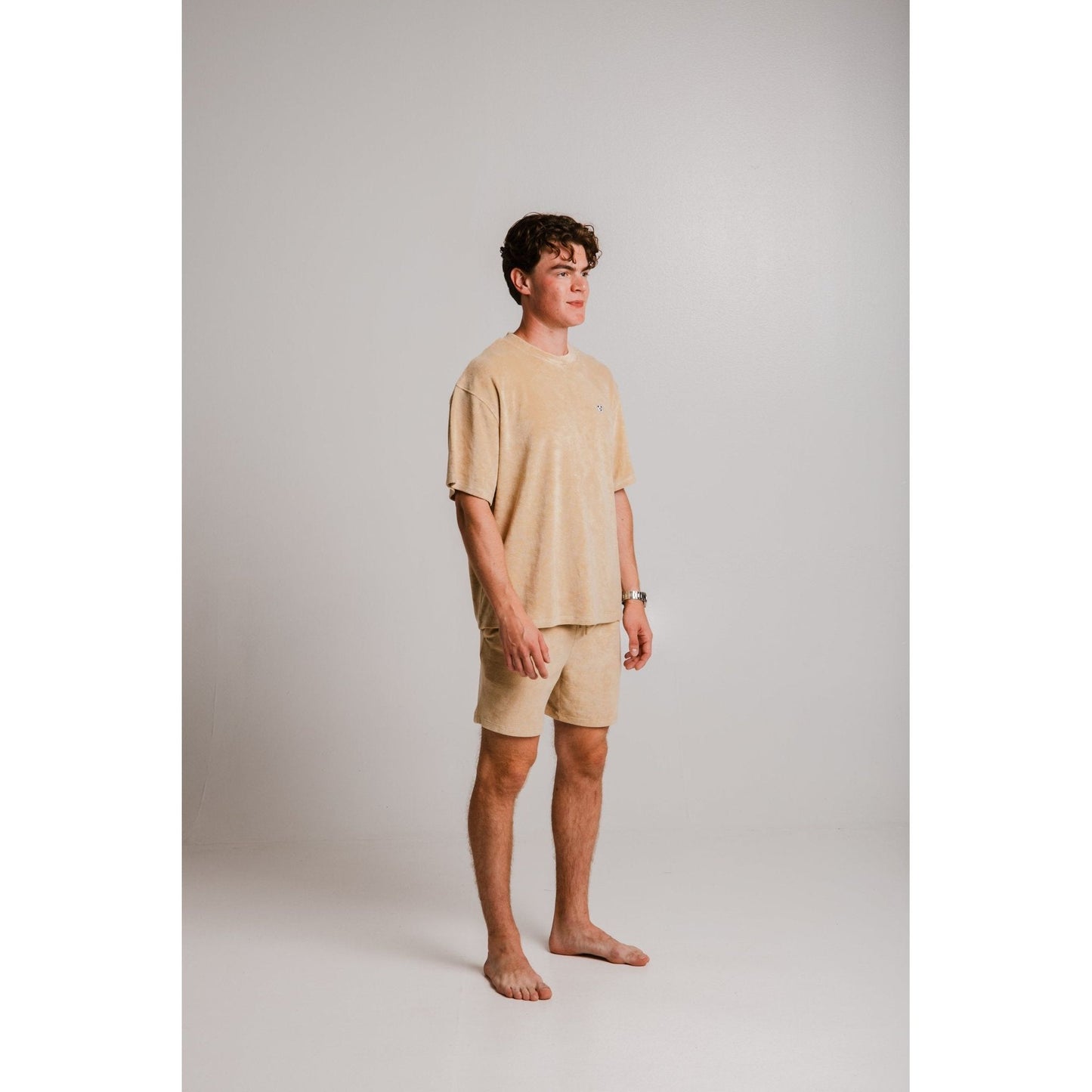 Panda Terry T-shirt - Light Brown