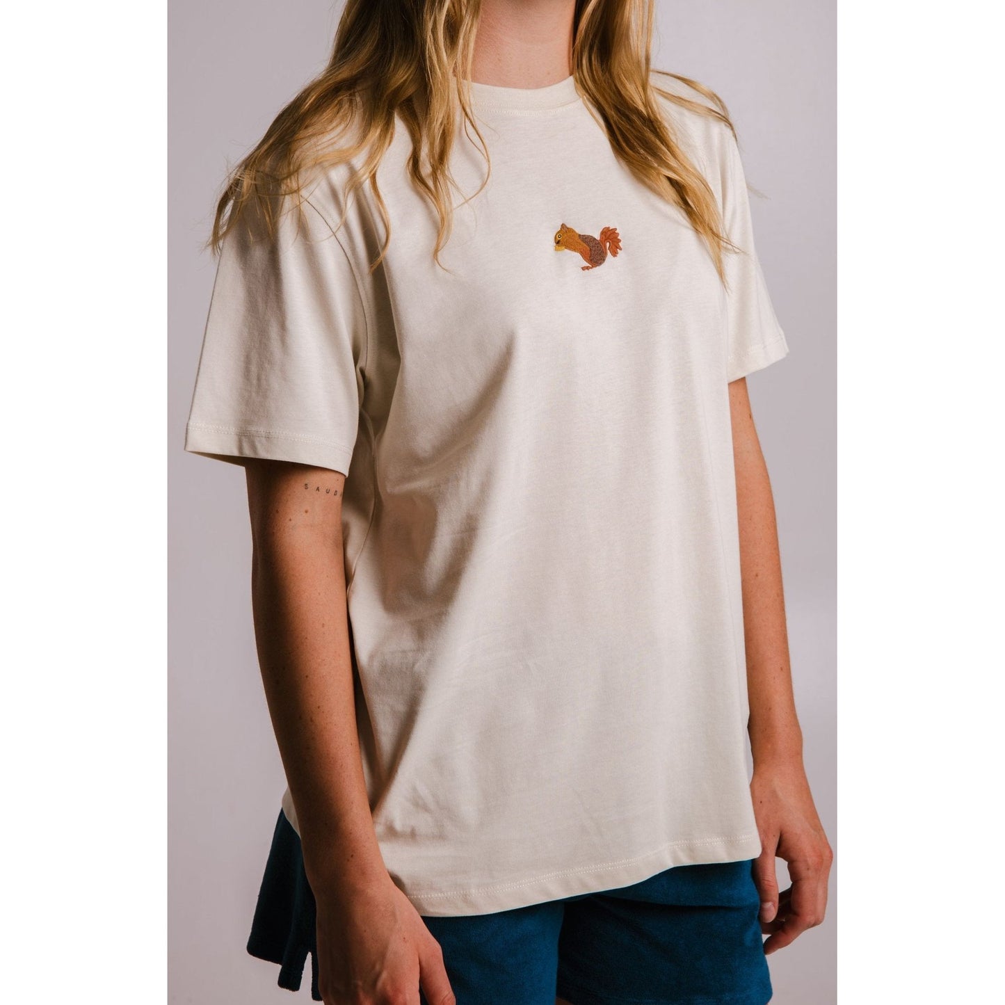 Squirrel T-shirt - Parchment