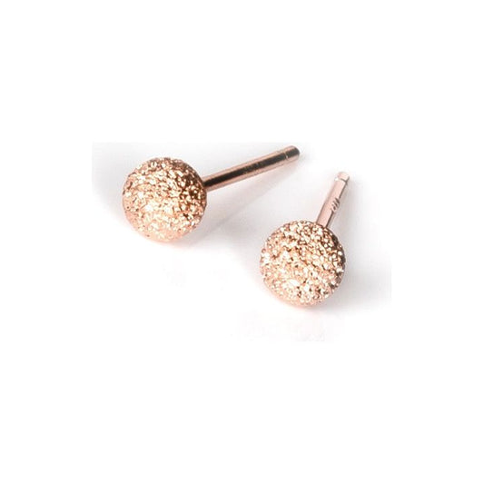 Stardust Ball Earrings - Rose Gold and Silver
