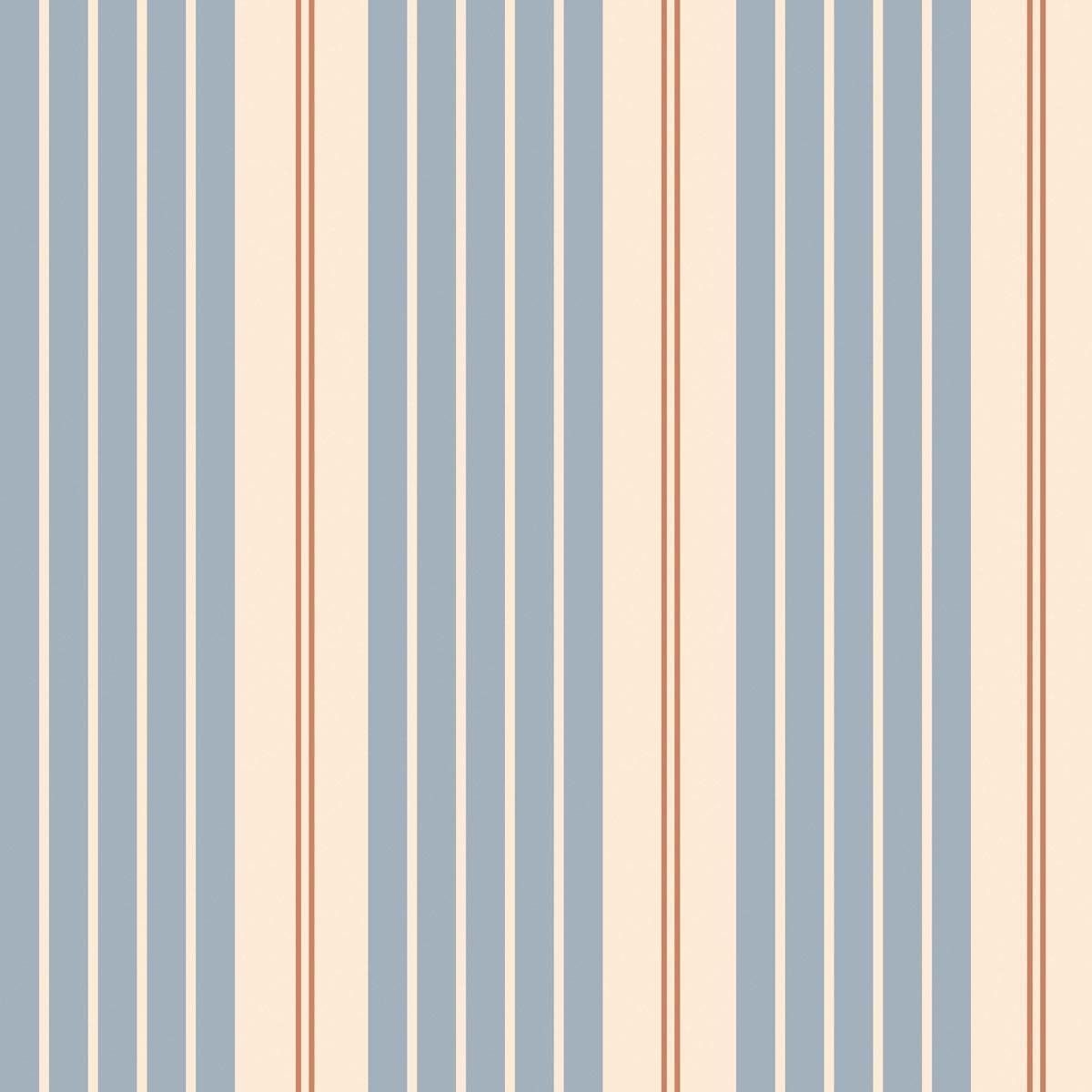 Stripes Classic Vintage Blue Wallpaper