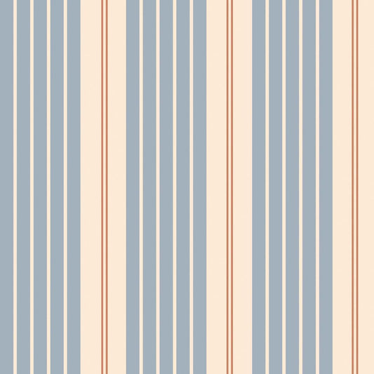 Stripes Classic Vintage Blue Wallpaper