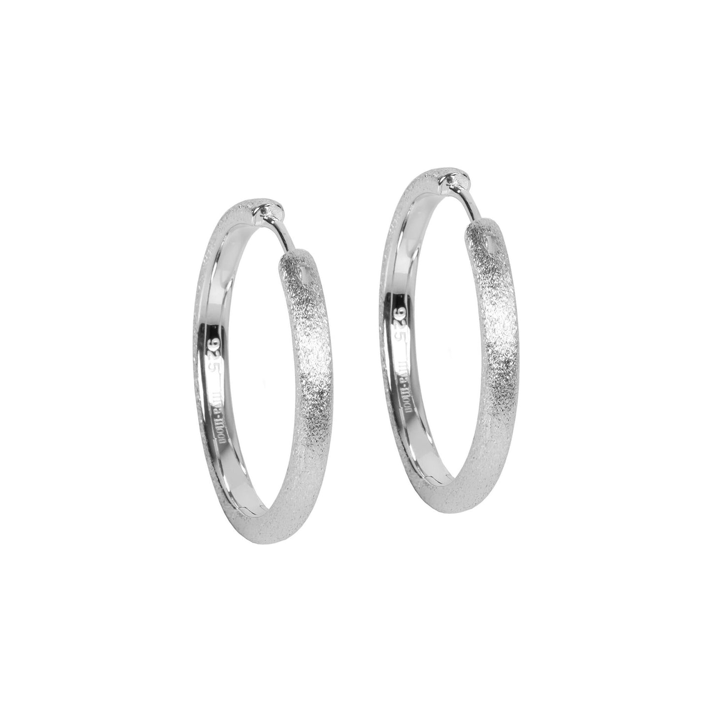 Sugar Hoops L Earrings - Rose Gold and Silver