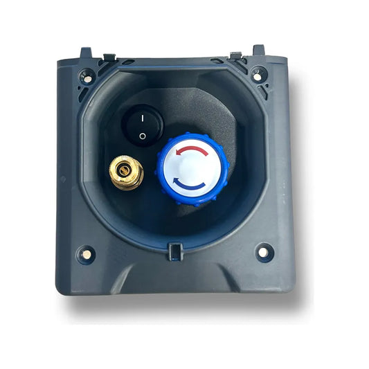 Suihkun ulosotto kytkimellä, ilman letkuliitintä, pikaliitintä ja kantta, musta - Kotikauppa-0600346-01746T75599