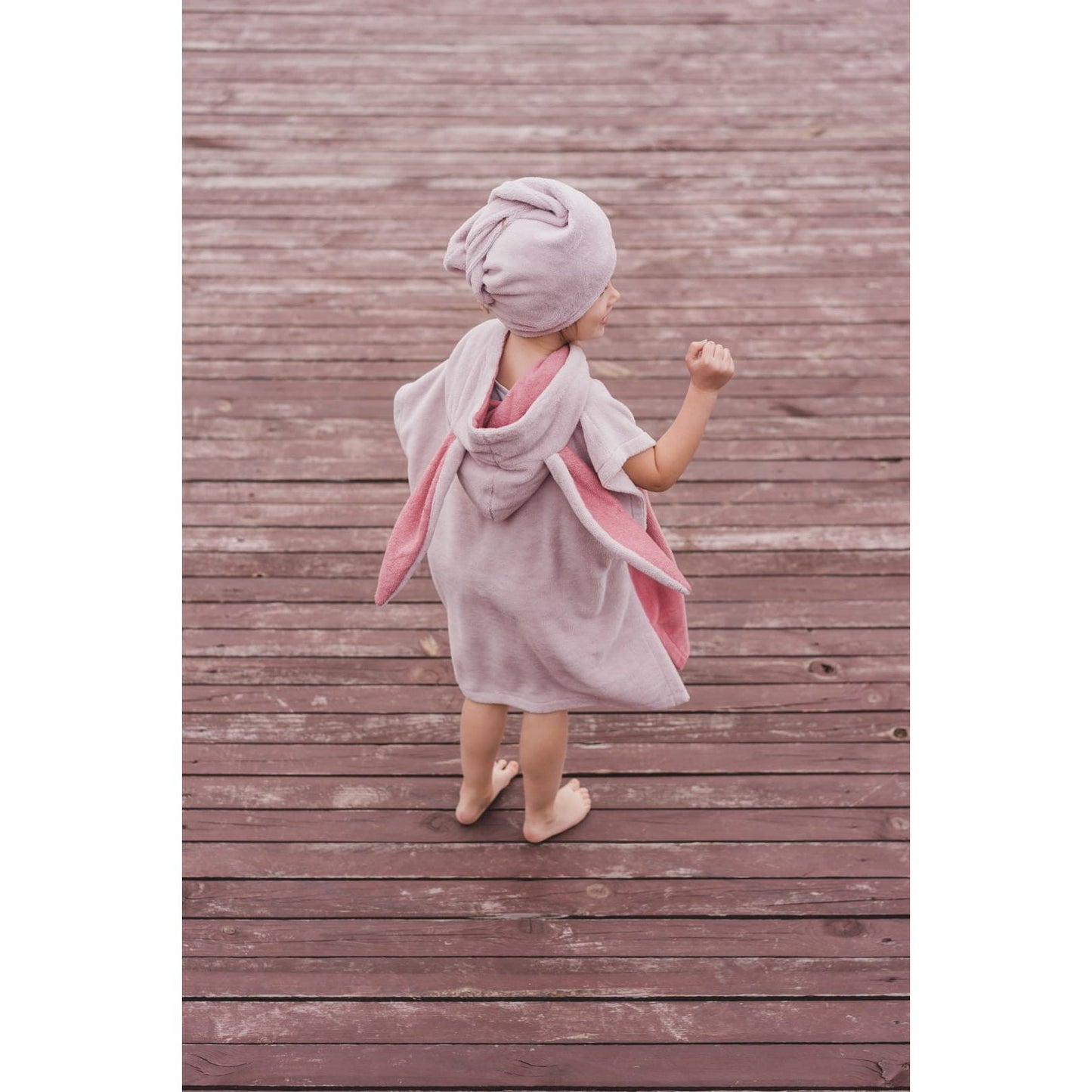 Surfbunny Kids Bath Poncho - Pink