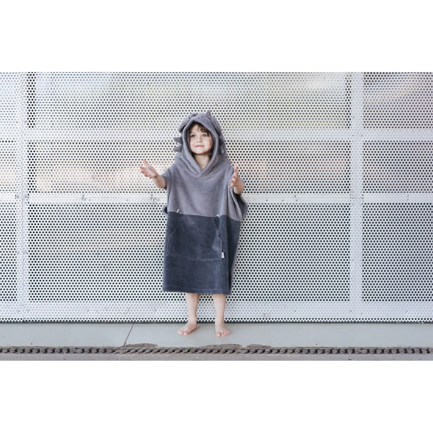 Surfdragon Kids Bath Poncho - Grey