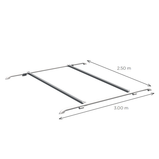 Thule kattokaidepari De Luxe 300 cm, valkoinen