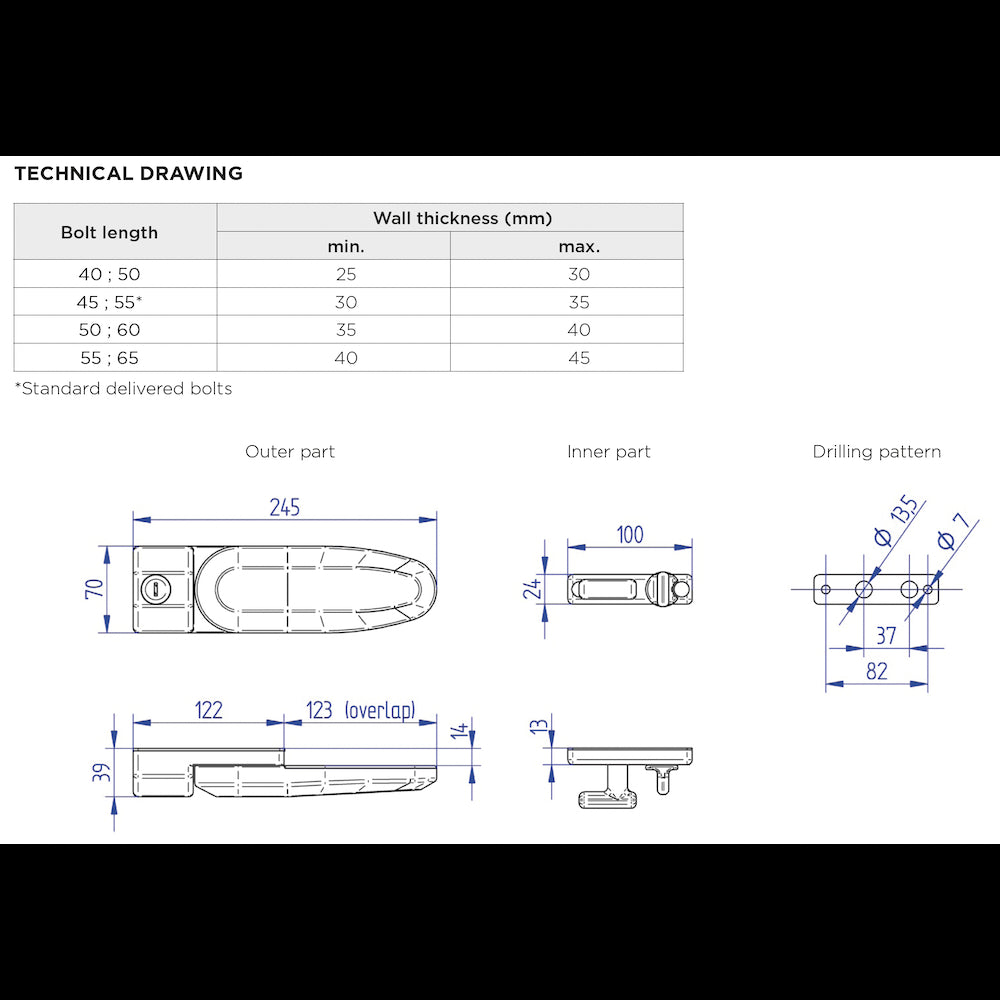 Thule Universal Lock valkoinen, 2kpl - Kotikauppa