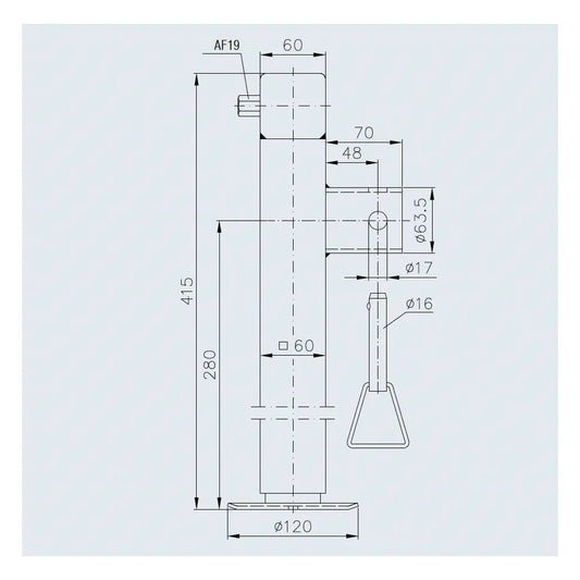 Tukijalka AL-KO WW kääntyvä tukijalka 1300kg kääntyvä