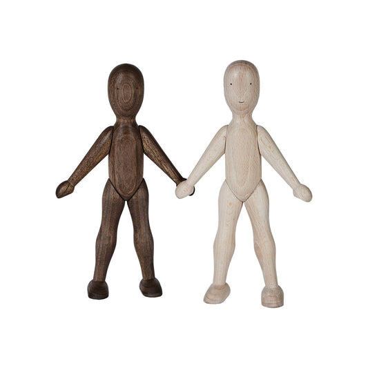 Wooden Walnut Doll with Dress