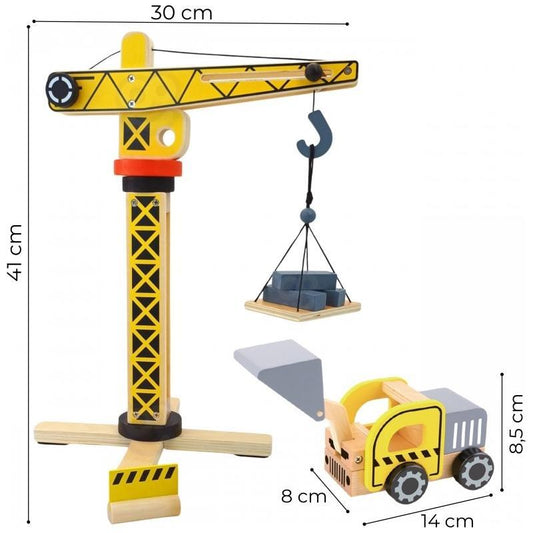 Wooden Construction Site With Vehicles