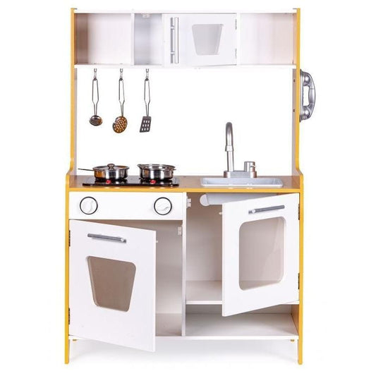 Wooden Play Kitchen with Multimedia Burners