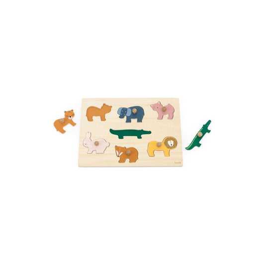 Wooden Puzzle, 7pcs - Trixie Baby Animals